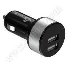 Адаптер захранване MediaRange 17W, 2x USB-A, бял, MRMA103